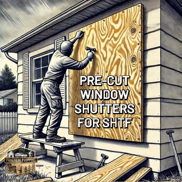 Window Defense - Precut Plywood Window Shutters for SHTF & Storms