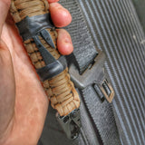 ParaKeeper: Paracord Keychain Wrist Shackle with Survival Kit.