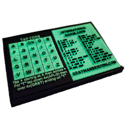 Storage Pocket Patch: Morse and Tap Code