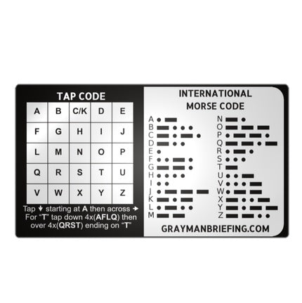 Code Decal - Tap and Morse Code Reference Sticker – Superesse Straps LLC