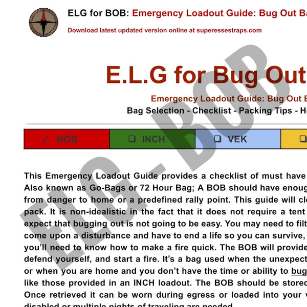 Emergency Loadout Guide - Get Home Bag (GHB) – Superesse Straps LLC